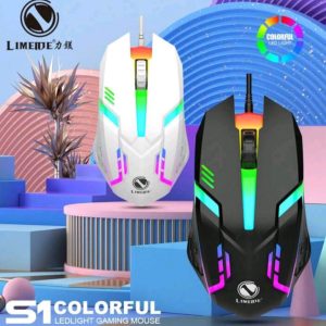 Ratón gamer con luz de fondo con efecto respiración de 3 colores