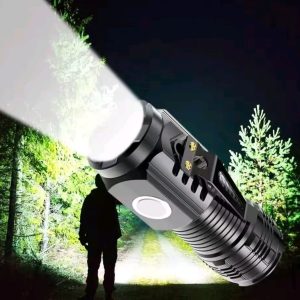 Linterna led de luz fuerte recargable multifuncional para el hogar